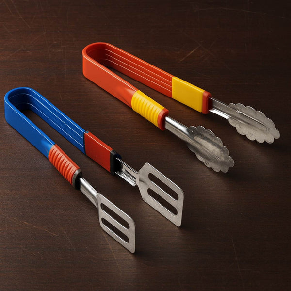 Stainless Steel Multipurpose Utility Tong / Serving Food Tongs / Tong for Kitchen and Bar / Frying, Clipping, Grilling Tong (2 Pcs Set) - dailyneed.life
