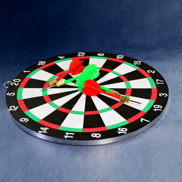 Big size double faced portable dart board with 4 darts set for kids children. indoor sports games board game dart board game. - dailyneed.life
