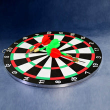 Big size double faced portable dart board with 4 darts set for kids children. indoor sports games board game dart board game. - dailyneed.life