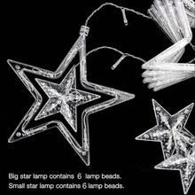 12 Stars Curtain String Lights, Window Curtain Lights with 8 Flashing Modes Decoration for Festivals-11 - dailyneed.life