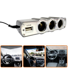 Triple 3 Way Car 12v Lighter Socket Splitter USB Charger Power Adapter - dailyneed.life