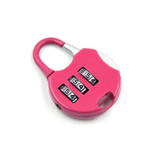 3-Digit Travel Combination Lock of Zinc Alloy, Small Safe Combination Padlock Resettable Number Lock Small Colorful Code Locks for Lockers Suitcases Luggage With Safety Lanyard Spring Coil Wire Disc Brake Lock Reminder Cable - dailyneed.life