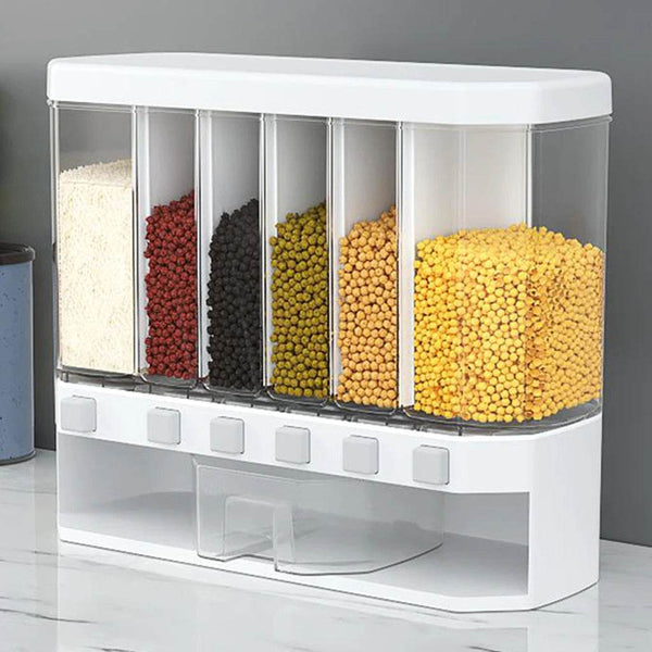 Wall-Mounted Cereals Dispenser Press Grain Storage Tank - dailyneed.life