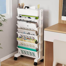 Movable Bookshelf, Large Capacity Rotatable Plastic Rolling Organization Shelf / Rack - dailyneed.life