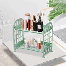 2Layer Foldable Plastic Small Storage Shelf / Rack (1 Pc / Mix Color) - dailyneed.life