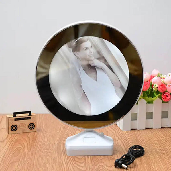 Plastic 2 in 1 Mirror Come Photo Frame with Led Light - dailyneed.life
