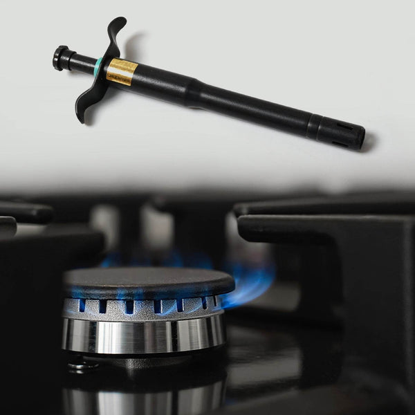 Stainless Steel Black Gas Lighter for Kitchen Gas Stove, Long Lasting, Unbreakable Lighters for Gas Stoves, Restaurants & Kitchen (1 Pc) - dailyneed.life