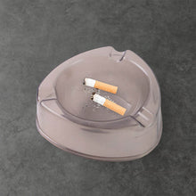 Oblivion Transparent White Ashtray with Cigarette Holder Grooves – Modern Smoke Disposal Tray (1 Pc) - dailyneed.life