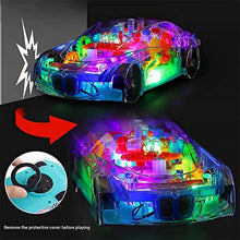 Automatic 360 Degree Rotating Transparent Gear Concept Car with Musical and 3D Flashing Lights Toy for Kids Boys & Girls (Multicolor / Battery Not Included) - dailyneed.life