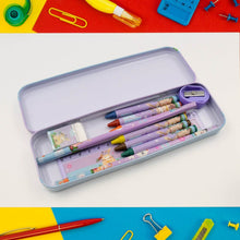 Stationery Kit for Kids - Metal Pencil Box, Sharpener, Pencil & Eraser (12 Pc Set) - dailyneed.life