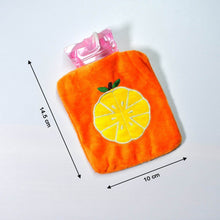Orange small Hot Water Bag with Cover for Pain Relief, Neck, Shoulder Pain and Hand, Feet Warmer, Menstrual Cramps. - dailyneed.life