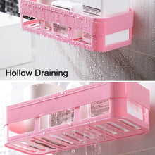 ABS Plastic Shower Corner Caddy Basket Shelf Rack with Wall Mounted Suction Cup for Bathroom Kitchen - dailyneed.life