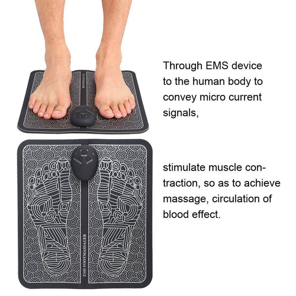 EMS Foot Massager, Electric Feet Massager, Deep Kneading Circulation Foot Booster for Feet and Legs Muscle Stimulator, Folding Portable Electric Massage Machine (Mix Design) - dailyneed.life