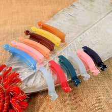 Multicolor Plastic Banana Hair Clips Set (12 Pc) - dailyneed.life