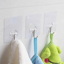 Self Adhesive Transparent Sticky Plastic & Stainless Steel Wall Hooks (10 Pcs Set) - dailyneed.life