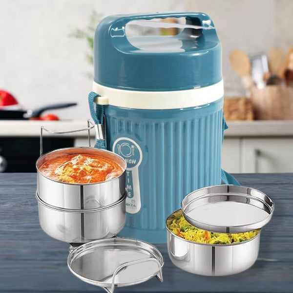 Stackable Insulated Tiffin with Handle (1 Pc): Leakproof, Hot Food Container - dailyneed.life