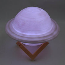 3D Saturn Lamp Home Decoration Bedside Night Light With Base (1 pc / Multicolor) - dailyneed.life