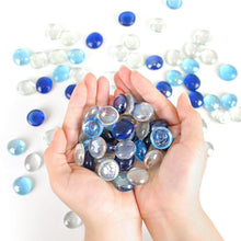Glass Gem Stone, Flat Round Marbles Pebbles for Vase Fillers, Attractive pebbles for Aquarium Fish Tank. - dailyneed.life