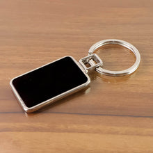 Premium Rectangular Black & Silver Metal Keychain (1 Pc) - dailyneed.life