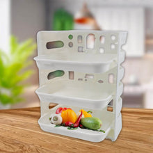 Plastic 3 Layer Wall-Mounted Food Organizer Rack (1 Set) - dailyneed.life