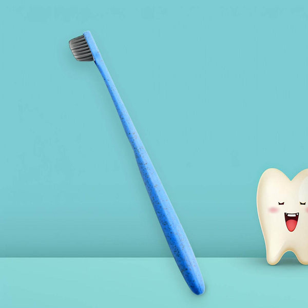 Wheat Straw Soft-Bristle Toothbrush for Deep Cleaning & Dental Care (1 Pc) - dailyneed.life