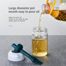 2 in 1 Glass Oil dispenser jar / Bottle with brush (1 Set) - dailyneed.life