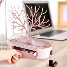 Plastic Jeweller Organizer Earring Holder and Necklace Rack With Drawer (1 Pc) - dailyneed.life