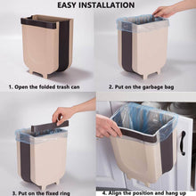 Hanging Trash Can for Kitchen Cabinet Door, Small Collapsible Foldable Waste Bins, Hanging Trash Holder for Bathroom Bedroom Office Car, Portable. - dailyneed.life