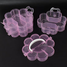 3-Layer Transparent Plastic Flower-Shaped Storage Box with 9 Grids - dailyneed.life