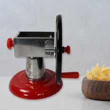 Stainless Steel Chips Maker and Vegetable Slicer for Kitchen Potato Slicer Graters and Chippers. Chips Maker is Suitable for Vegetable Cuttings. Chips Maker Consist Hard Coated Iron Wheel and Stand. - dailyneed.life