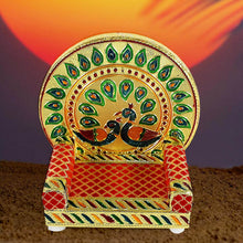 Meenakari Work Laddu Gopal Singhasan / Sihasan for Pooja Mandir Wooden Krishna Ladoo Bal Gopal Sofa Asan, Home Decorative Premium Look Decorative Singhasan Suitable For Home, Office, Restaurant (2 Pc Set) - dailyneed.life