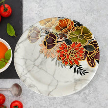 Dream 18-Piece Plastic Dinner Set – Unique Flower Design, 6 Plates, 6 Bowls & 6 Spoons, Microwave & Dishwasher Safe - dailyneed.life