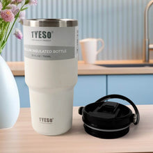 High Quality Stainless Steel Vacuum Glass Insulated Glass Coffee Cups Double Walled Travel Mug, Car Coffee Mug (With Lid & Handle / 1 Pc) - dailyneed.life