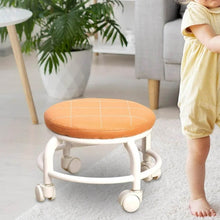Roller Seat Stool Low Height Rolling Plastic Stool Multifunctional Small Household Movable Mini Stool Pulley Wheel Stool for Garage Home Library (1 Pc) - dailyneed.life