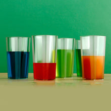 Unbreakable Stylish Transparent Square Design Water / Juice / Beer / Wine Tumbler Plastic Glass Set ( 300 ML, Pack of 6) - dailyneed.life