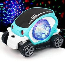 360° Rotating Stunt Car Toy – Bump & Go with 4D Lights, Music & Disco Ball (1 Pc, Battery Not Included) - dailyneed.life