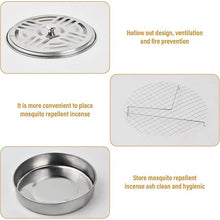 Decorative Mosquito Coil Holder Mosquito Coil Container, Incense Holder Safe Burning Coil Tray for Home Patio Pool Side Outdoor, Metal Tray - dailyneed.life