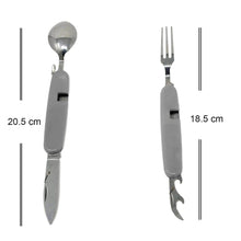 4-in-1 Stainless Steel Travel / Camping Folding Multi Swiss Cutlery Set - dailyneed.life