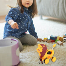Lion Pull Along Toy, Baby Early Walking Pull Toy (1 Pc) - dailyneed.life