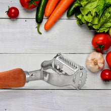 Vegetable and Fruit Peeler with Wooden Handle (1 Pc) - dailyneed.life