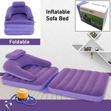 2 in 1 Air Mattress & Lounger, Portable Inflatable Mattress Air Sofa With Air Hand Pump (175×75 cm) - dailyneed.life