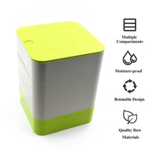 4 Layers Jewelry Box, 360 Degree Rotating Jewelry Box, Jewelry and Earring Organizer Box, Accessory Storage Box - dailyneed.life