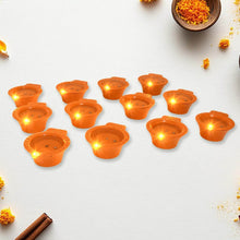 Flower Water Sensor Diyas for Diwali Decoration, Diwali (12 Pcs Set) - dailyneed.life