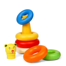 Plastic Baby Kids Teddy Stacking Ring Jumbo Stack Up Educational Toy 5pc - dailyneed.life