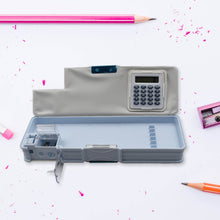 Double Sided Magnetic Geometry Box, Pencil Box with Calculator and Sharpener for Boys Art Plastic Pencil Box for Girls and Boys - dailyneed.life