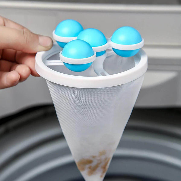 Floating Laundry Ball Lint Catcher – Reusable Hair & Fur Filter (1 Pc) - dailyneed.life