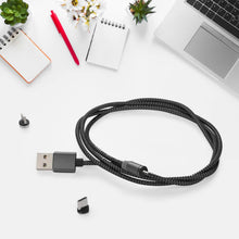 Magnetic Charging Cable 3 in 1 Metal Magnetic Micro USB Type C Lighting Cable with LED, Multiple Charging Adapters for All Android and all Smartphones (Compatible with All Android and iPhone Smartphones, Tablet, PC, Mobile - dailyneed.life