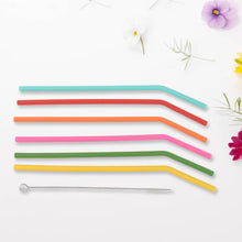Reusable Silicone Straws Flexible Drinking Straws with Cleaning Brush (7 pc) - dailyneed.life
