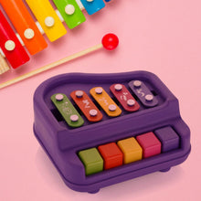 2 in 1 Baby Piano Xylophone Toy for Toddlers, 5 Multicolored Key Keyboard Xylophone Piano, Preschool Educational Musical Learning Instruments Toy for Baby Kids Girls Boys 3+ Years (1 Pc) - dailyneed.life