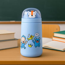 Double Wall Cartoon Glass Water Bottle 350Ml (1 Pc) - dailyneed.life
